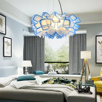 Slamp clizia süspansiyon ışık akrilik avize yeni tasarım fantezi avizeler Led yatak odası ışık Cafe ışıkları renk avize