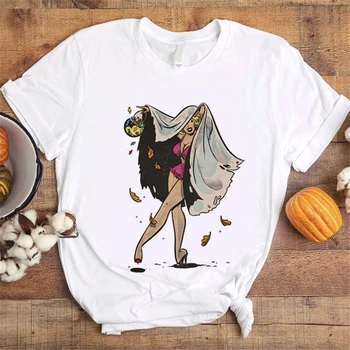 Sonbahar Sonbahar Karikatür Desen Moda komik tişört kadın Baharat Kabak Cadılar Bayramı Şükran Karikatür Baskı kadın Üst .