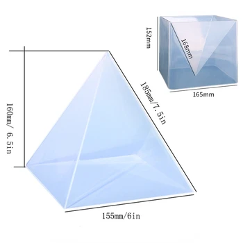 2022 Kübik Piramit Piramit silikon kalıp DIY Kristal UV Epoksi Ev Dekorasyon Araçları Reçine Yeni