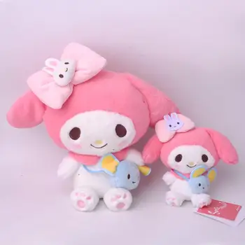 Sanrio Anahtarlık Hello Kitty Kuromi Benim Melody Kawaii 13 Cm peluş oyuncaklar Sevimli Dolması Aksesuarla Karikatür Noel Hediyeler için çocuk