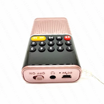 Bluetooth Uyumlu Hoparlör FM Radyo Mini Cep Radyo MP3 Müzik Çalar Dijital Kaydedici Hoparlör Desteği TF Kart USB Disk