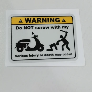Uyarı İşareti Dokunmayın Benim Motosiklet Motosiklet Etiketler Çıkartmaları 8 cm x 5.6 cm