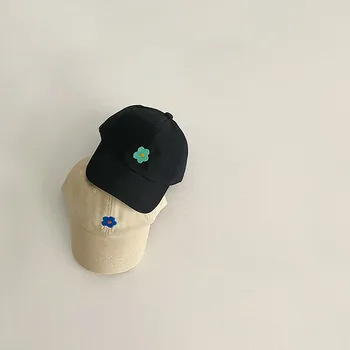 2022 Yeni Bebek Yaz beyzbol şapkası Sevimli Çiçek Desen Bebek Kız güneş şapkaları Açık Çocuk Şapka Pamuk Çocuklar Ayarlanabilir vizör kep