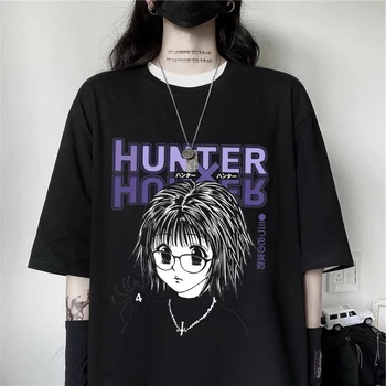 Hunter X Hunter Anime Grafik Baskılı kısa kollu tişörtler Kadın Streetwear Kore Moda Kadın Bluzlar 2022 Y2k Giysileri Üstleri