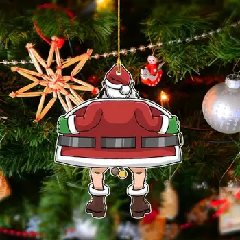 Noel Dekorasyon Kolye Komik Noel Ağacı Asılı Süslemeleri Akrilik Süs Benzersiz Asılı Zanaat Noel Ağacı İçin