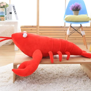 Yaratıcı Yumuşak Çocuk Oyuncakları 30/55/80 cm yastık 1 ADET Istakoz Simülasyon Peluş Oyuncak Bebek Peluş Deniz Hayvan ıstakoz