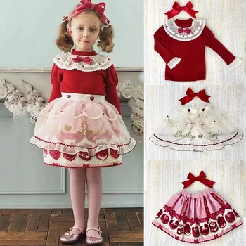 Etek Kız Kış Gelgit Marka Yüksek Kaliteli çocuk Giyim ST Tatlı Kek çocuk Saray Yanfeng Yeni Yıl Noel Giyim