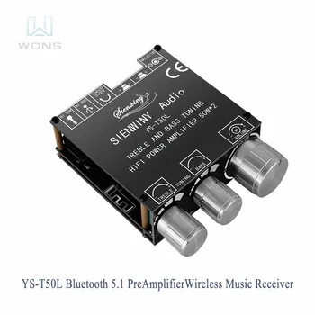 YS-T50L Bluetooth 5.1 Ön Yüksek ve Düşük Pitch Stereo Dijital Amplifikatör Modülü Ekolayzır Ton Preamplifikatör HıFı Ses