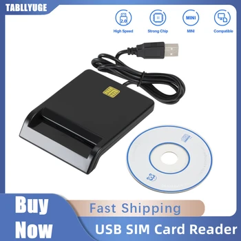 TABLLYUGE USB SIM akıllı kart okuyucu İçin Banka Kartı IC / ID EMV SD TF MMC kart okuyucu s USB-CCID ISO 7816 için Windows 7 8 10 Linux