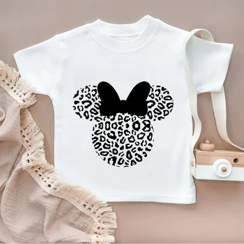 Disfraz Encanto Disney Karikatür Minnie Mouse Avatar Desen T-shirt Moda Yaz 2 3 4 5 6 7 8 9 Yaş Bebek Kız Giysileri Tee Üst