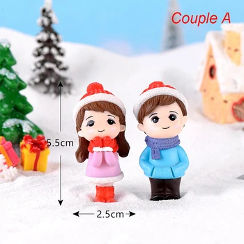 1 adet / 2 adet Noel Romantik Teklif Kek Topper Çift Mini Bebek Parti Düğün Dekorasyon Sevgililer Günü DIY Kek Dekorasyon