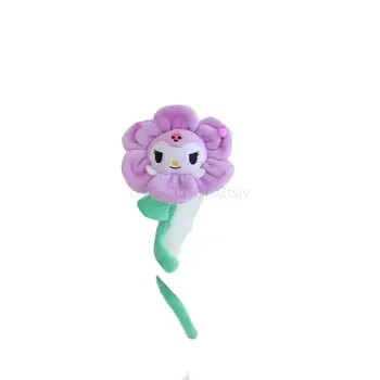 Sanrio Peluş Anahtarlık Oyuncaklar Hello Kitty Kuromi Mymelody Peluş Çiçek Küçük Kolye Yumuşak Anime çizgi film bebeği Kız ve çocuk Hediyeler