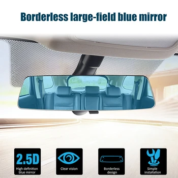 Evrensel dikiz Aynası Evrensel Eğri Dışbükey Dikiz Aynası Klip Araba Dikiz parlama Önleyici Mavi Dikiz SUV Araba için