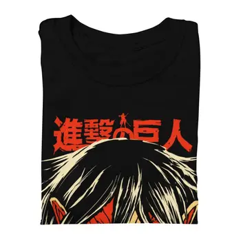 Titan T Shirt Erkek Kısa Kollu Anime Manga Eren Yeager T-shirt Casual Tee Yumuşak Pamuk Düzenli Fit Tshirt Mal