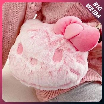 Yeni Kawaii Hello Kitty Peluş omuzdan askili çanta askılı çanta El Çantası Mini Rahat Peluş Karikatür Sevimli Pembe Çanta Almak peluş oyuncaklar Hediye