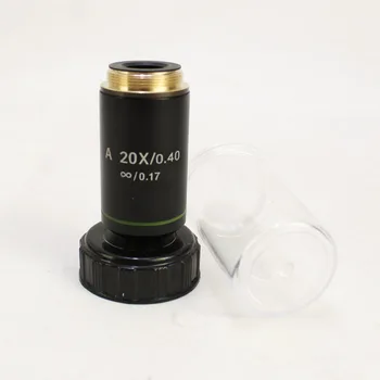 Yüksek Kalite 4X 10X 40X 100X Infinity Biyolojik Mikroskop için Renksiz Objektif Lens Aksesuarları Standart RMS