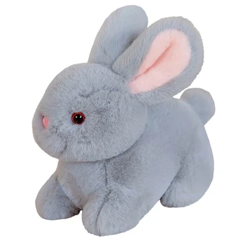 Sevimli 15cm Kabarık Tavşan peluş oyuncak Gerçekçi Tavşan Bebek Yumuşak Doldurulmuş Hayvan Kolye Anahtarlık doğum günü hediyesi Çocuklar Çocuklar için