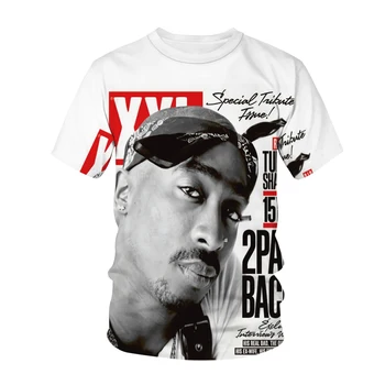 Tupac T gömlek Rapçi 2pac 3d Baskı Erkek Kadın Moda Grafik Tshirt Çocuk Boy Hip Hop Tops Teeshirts Homme Punk Camisetas