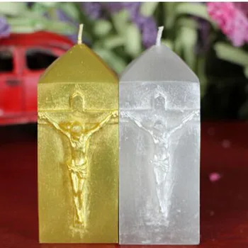 Silikon DIY Kilise İsa el yapımı sabun mum kek dekorasyon kalıp