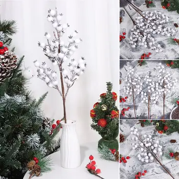 1 Adet 57CM Uzun Yapay Sahte Bitki Beyaz Berry Seçtikleri Kaynaklanıyor Ev Dekorasyon Aksesuarları DIY El Sanatları yılbaşı dekoru Artificiales