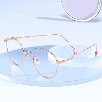 KatKanı Erkekler Ve Kadınlar Retro Yuvarlak Ultra Hafif Saf Titanyum Gözlük Çerçevesi Dekorasyon Reçete Optik Gözlük Çerçevesi K2070