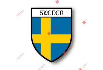 Komik Yarış Çıkartmaları Çıkartması Hatıra Vinil Araba Kalkan Şehir Bayrağı Dünya Crest İsveç Yarış Motosiklet Kask Çıkartmalar