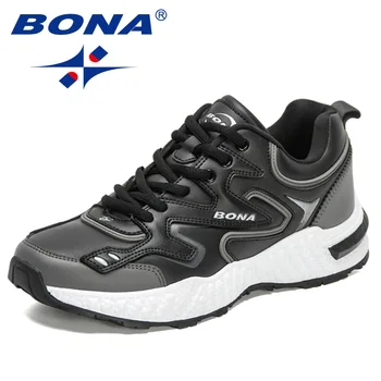 BONA 2022 Yeni Tasarımcılar rahat ayakkabılar Kış Ayakkabı Erkekler Sonbahar Nefes moda ayakkabılar Adam Platformu yürüyüş ayakkabısı Mansculino
