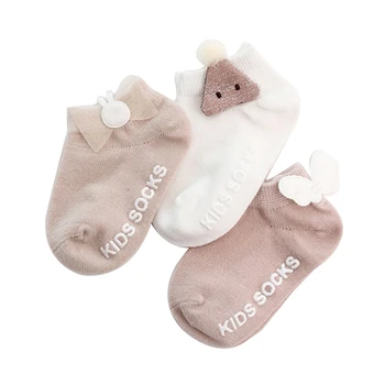 3 Pairs Bebek Kız Erkek Çorap Dantel Fırfır Yaylar Yenidoğan Yaz Çorap bebe Kat Anti Kayma Çocuklar Bebek