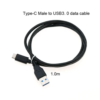 USB 3.1 Tip C USB-C Erkek Konnektör Standart USB 3.0 Tip A Erkek Veri Kablosu Hızlı şarj kablosu C Tipi Cihaz için 1m