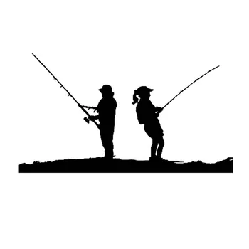 Kişiselleştirilmiş Araba Çıkartmaları Erkek Kadın balıkçılık Sahne Yüksek Kaliteli Dekor Su Geçirmez ve Güneş Koruyucu Vinil Çıkartmaları, 15cm * 10cm