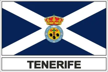 Yaratıcı etiket bayrak Tenerife motosiklet Laptop araba RV SUV duvar çıkartmaları için
