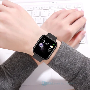 Spor Silikon akıllı saat Kadın Erkek Android IOS İçin Smartwatch Su Geçirmez Spor İzci Bilezik Elektronik Akıllı Saat