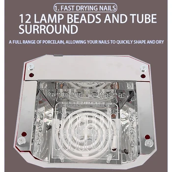 48W UV Jel tırnak lambası slayt kapak tasarımı kızılötesi otomatik anahtar İndüksiyon Konfor tedavi LED Yüksek Performanslı jel kür ışık