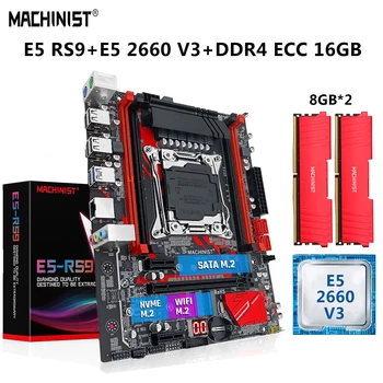 MAKİNİST E5-RS9 Anakart LGA 2011-3 Seti Kiti İle Xeon E5 2660 V3 İşlemci DDR4 ECC 16GB (2*8GB) dört Kanallı RAM Bellek