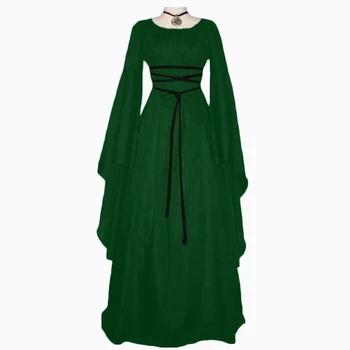 Uzun Prenses Elbise Cadılar Bayramı Kostüm Kadınlar İçin Cosplay Korkunç Cadı viktorya dönemi tarzı elbise Kadın Karnaval Masquerade Cosplay Elbise