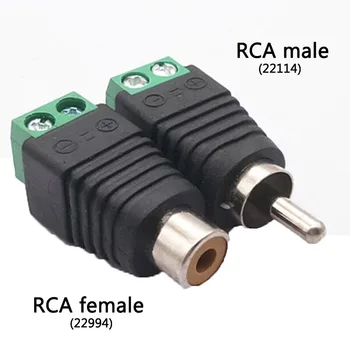 DC Dişi Erkek RCA Dişi Erkek Konnektör adaptör fiş 2. 1x5. 5mm DC Jack Güç Ses kablosu RGB LED Şerit ışık güvenlik kamerası
