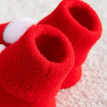 Kalın Sıcak Bebek Noel kaymaz Kat Çorap Erkek Kız Sevimli Elk Noel Baba Toddler Yenidoğan Güzel Kış Yeni Yıl Çorap