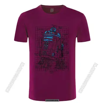 2022 Tee Baskılı Erkek T Shirt Haziran Temmuz Ağustos Pamuk Tshirt R2d2 Planı Tees O-boyun Kısa Kollu Kadın T-Shirt Komik Harajuku