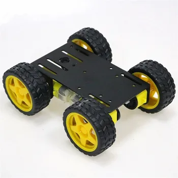 Yeni C101 Mini 4WD Akıllı Robot tank araba Şasi Kiti TT Motor Metal 4-Drive Robotik Eğitim Arduino İçin DIY Demonte