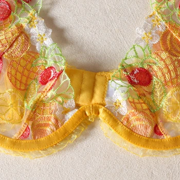 Işlemeli iç çamaşırı seti Şeffaf Push Up Sütyen G-String Fantezi İç Çamaşırı Şehvetli Seksi Dantel Samimi Kadın Erotik Setleri