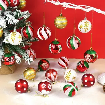 6 adet Noel Topları Noel Ağacı Asılı Süsleme Topu Ev için Noel Kolye 2023 Yeni Yıl Partisi Dekorasyon Hediye Navidad Noel