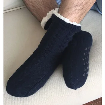 Kış Pamuk Çorap Artı Kalınlaşmak Rahat Çizgili Erkek Çorap Orta buzağı Uyku Sıcak Çorap Noel Hediyesi Ev zemin halısı Çorap