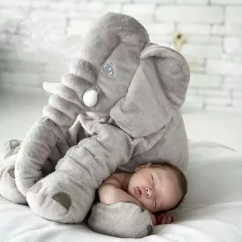 Yeni Büyük Boy 1 adet Bebek Yumuşak Yatıştırmak Fil Oyun Arkadaşı Sakin Bebek Bebek Oyuncakları Fil Yastık Peluş Oyuncaklar Dolması Doll