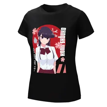 Komi İletişim Kuramıyor T Shirt Komi San Karikatür Anime Manga Sevimli Artı Boyutu Kadın T-Shirt Moda Kısa Kollu Pamuklu Tişört