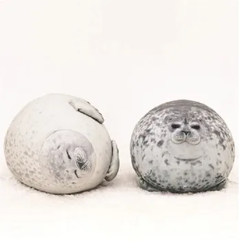 30 - 80cm Sevimli Deniz Aslanı peluş oyuncaklar Yumuşak Deniz Hayvan Mühür Dolması Bebek Çocuklar için Hediye uyku yastığı 3D Yenilik Atmak Yastıklar