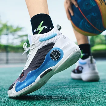 Erkek basket topu Ayakkabı Nefes Yastıklama Kaymaz Giyilebilir spor ayakkabı Spor Eğitimi Atletik Basketbol Sneakers Kadınlar için