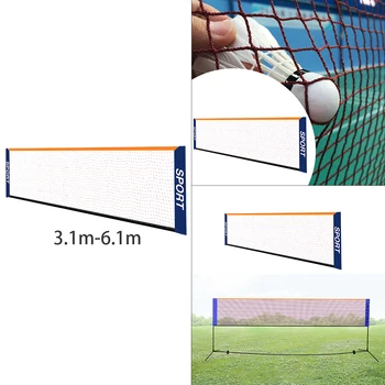 Taşınabilir Badminton Net Seti-Tenis, Futbol Tenisi, Pickleball, çocuk voleybolu-Kolay Kurulum Naylon Spor Ağı