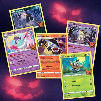 Orijinal Pokemon Kartı Cadılar Bayramı Hile veya Ticaret Güçlendirici Paketi Gengar pokemon TCG Sınırlı Koleksiyon kartı Çocuk Parti Kurulu Oyunu