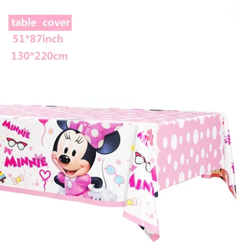 Disney Pembe Minnie Mouse 1st Doğum Günü Partisi Tek Kullanımlık Çatal Bıçak Takımı Dekorasyon İçin bebek kız favor parti dekorasyon Koleksiyonu