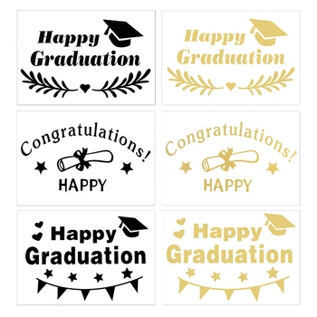 5 Adet Siyah Altın Mutlu Mezuniyet Balon Çıkartmalar Tebrik Sınıfı 2022 Öğrenciler Grad Töreni Parti Dekorasyon Malzemeleri